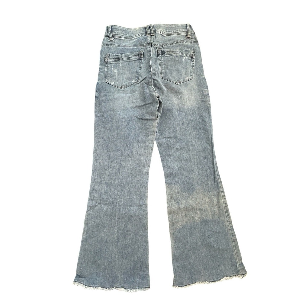 Democracy AB Ab Technology Jeans Sz 6 Flare Leg Distressed, Y2K - Picture 3 of 6